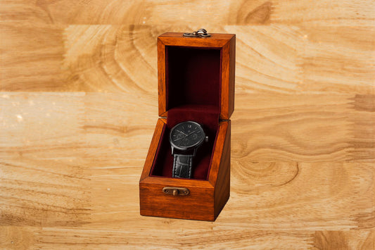 Men Watch box (wooden) top glass & Wood